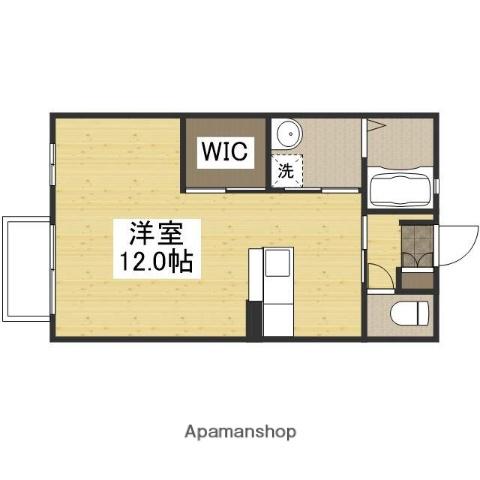 エスペランサA棟(ワンルーム/2階)の間取り写真