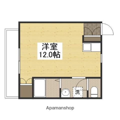 ハミング・バード(ワンルーム/2階)の間取り写真