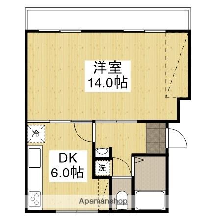 ミリアンヒルズA(1DK/4階)の間取り写真