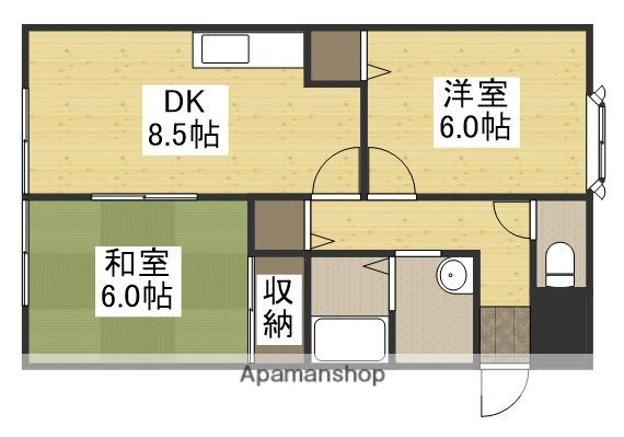 サンガーデン新倉敷 A(2DK/1階)の間取り写真
