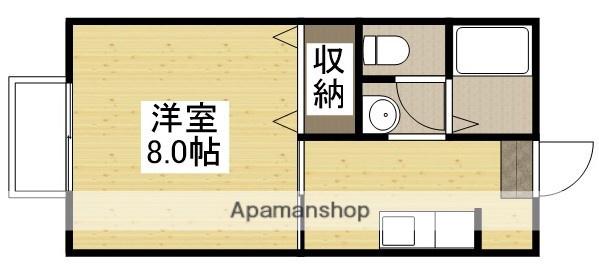 ウイング神田B棟(1K/1階)の間取り写真