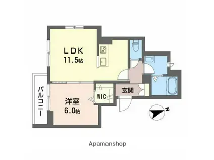 シファ松島(1LDK/2階)の間取り写真