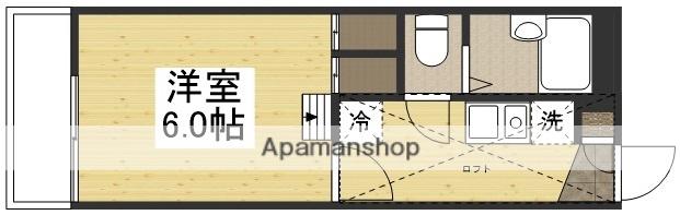 レーベンハイム中庄(1K/2階)の間取り写真