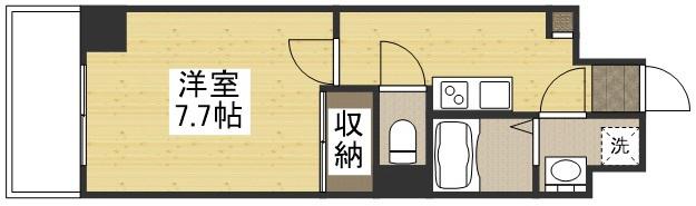 ベラカーサノース(1K/5階)の間取り写真