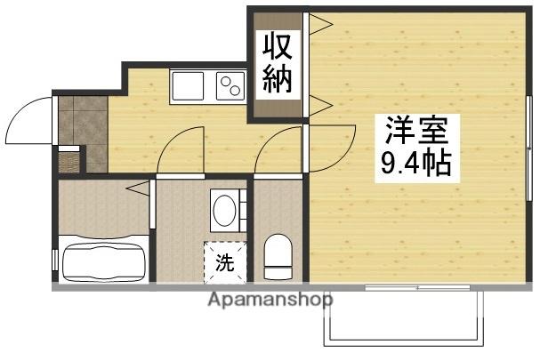 HIGH CREA(1K/1階)の間取り写真