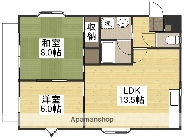 ナイトーメゾン(2LDK/2階)の間取り写真
