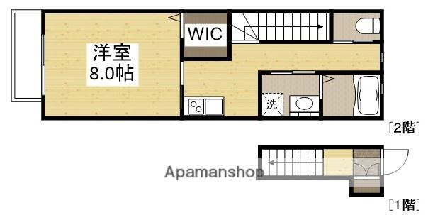 GURANWORL(1K/2階)の間取り写真