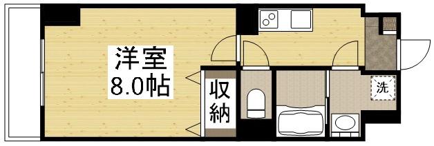 S PLACE BLD(1K/8階)の間取り写真