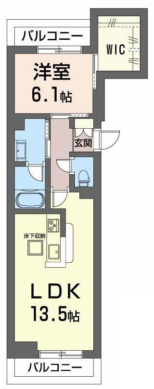 サンフェリーチェⅡ(1LDK/1階)の間取り写真