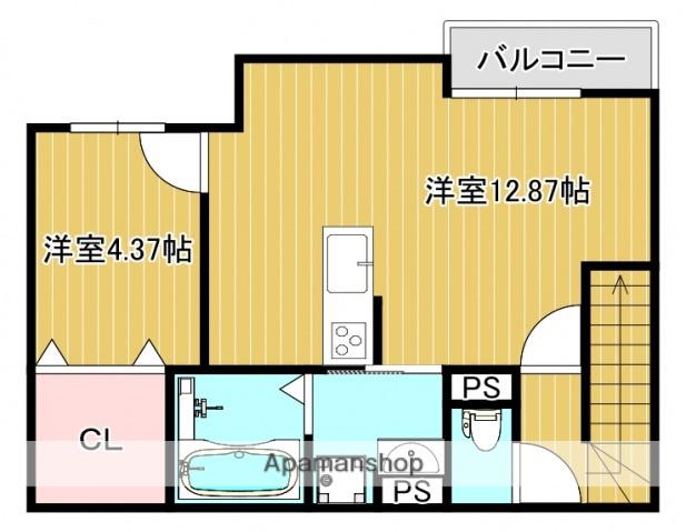 CASA GRANDE(1LDK/2階)の間取り写真