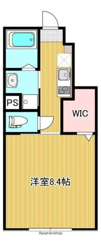 SOLENT(1K/1階)の間取り写真