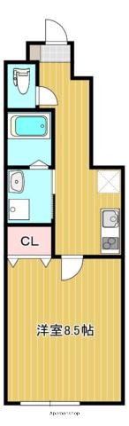 SOLENT(1K/1階)の間取り写真