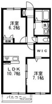 ELISEⅢ(2LDK/2階)の間取り写真