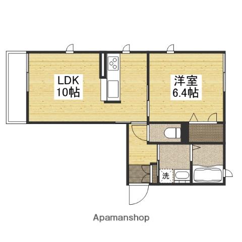 ファインユニゾン A棟(1LDK/2階)の間取り写真