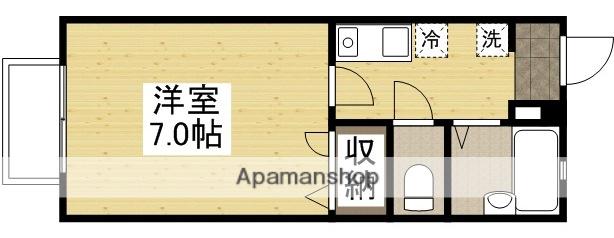 サンハイツ宇野津(1K/1階)の間取り写真