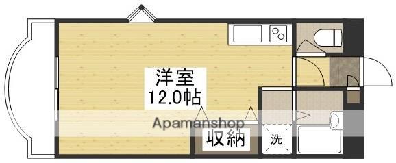 パーク三同(ワンルーム/2階)の間取り写真