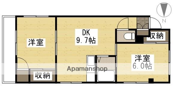 プランドール西市(2DK/3階)の間取り写真