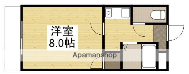 クレセール下伊福(1K/1階)の間取り写真