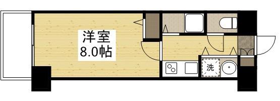 スタシオン南(1K/10階)の間取り写真