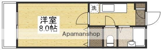 リーセント大和町(1K/4階)の間取り写真