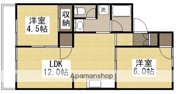 プロムナード中仙道 Ⅰ(2LDK/2階)の間取り写真