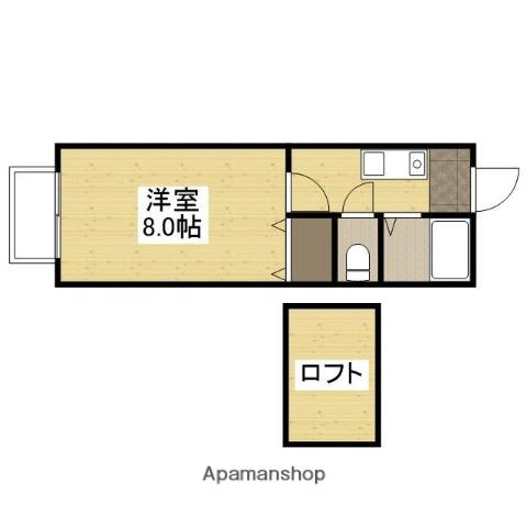 K&T98(1K/2階)の間取り写真