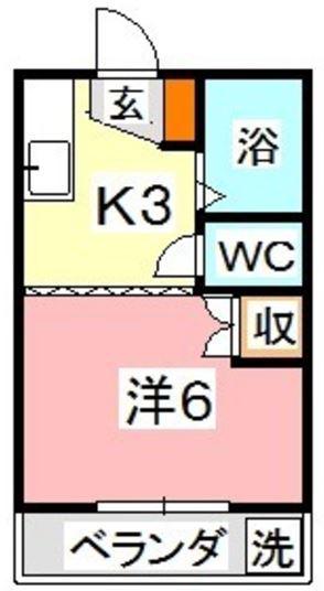エクセレントハイム95(ワンルーム/1階)の間取り写真