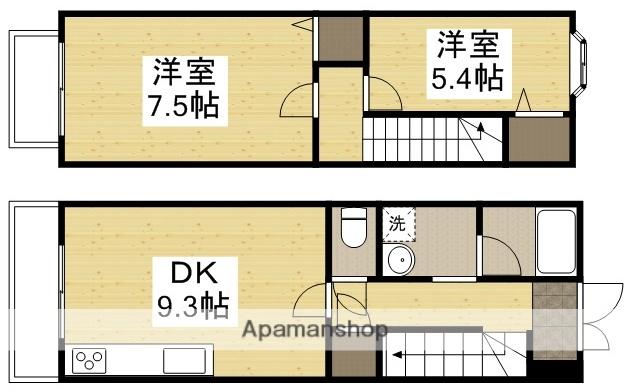 かやハウス３−０１(2DK)の間取り写真