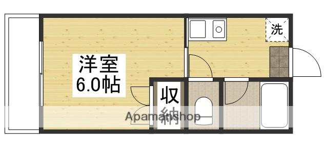 あるふぁ南方Ⅰ(1K/3階)の間取り写真