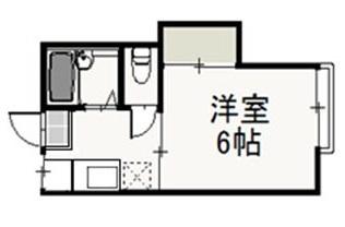コーポ大野辻(1K/2階)の間取り写真