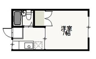 コーポ大野辻(1K/2階)の間取り写真