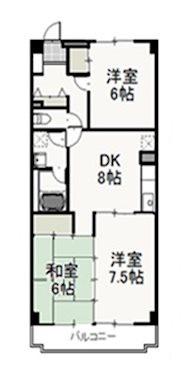 グレースマンションエルフ(3DK/5階)の間取り写真