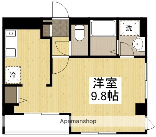 エディフィシオ横内(ワンルーム/10階)の間取り写真