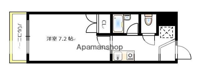 神田K2スクエア(1K/2階)の間取り写真