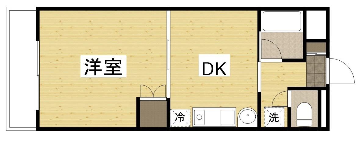 サンシャイン平田(1DK/3階)の間取り写真