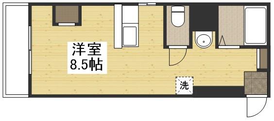 サーパス大供(ワンルーム/6階)の間取り写真