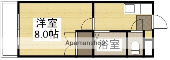 ベルシオンSHIMADA(1K/2階)の間取り写真