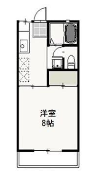 コーポ・レーベンC(1K/1階)の間取り写真