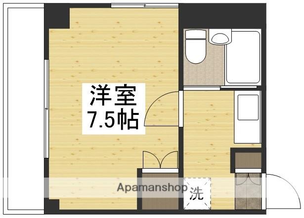 ベンハウス大供(1K/7階)の間取り写真