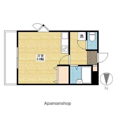 アーバンコーポ黒住(ワンルーム/2階)の間取り写真