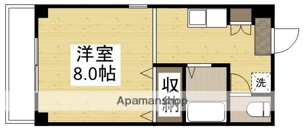 ハーモニービル(ワンルーム/3階)の間取り写真