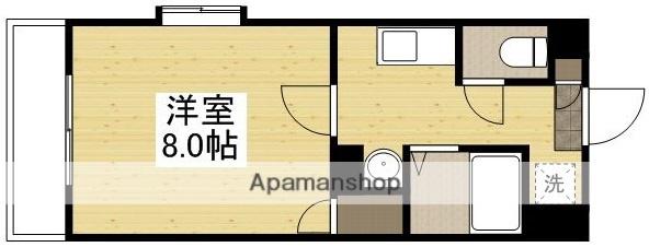 ルナ国体町(1K/1階)の間取り写真