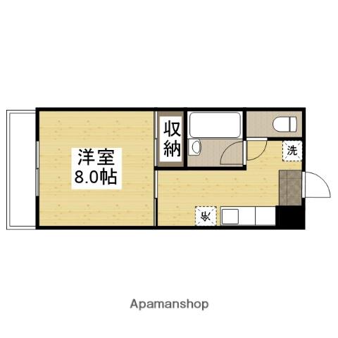 シャトレハイツ今村(1K/3階)の間取り写真