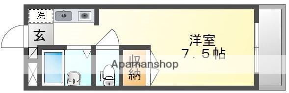 ピアブルークレスト1(1K/1階)の間取り写真