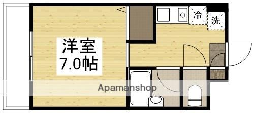 ヴェルメス津島Ⅱ(1K/3階)の間取り写真