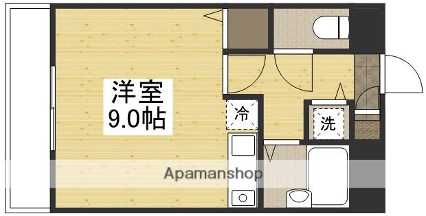 オーキッド青江(ワンルーム/4階)の間取り写真