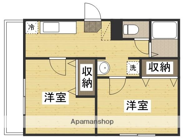 第5・6北村ビル(2K/1階)の間取り写真