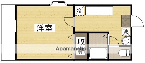 第5・6北村ビル(1K/2階)の間取り写真