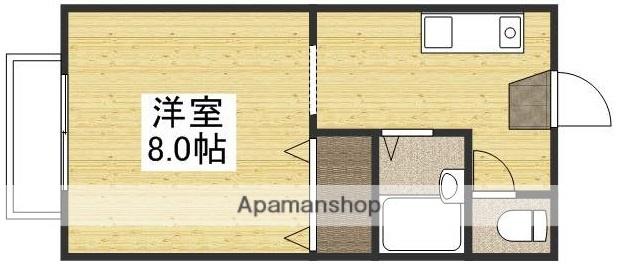 メゾン学南3号棟(ワンルーム/2階)の間取り写真