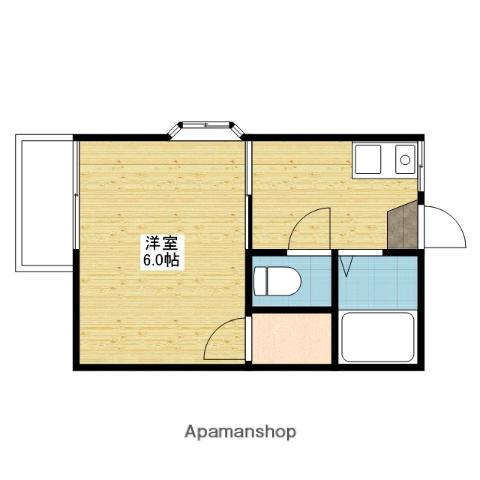 トピア国富けやき通(1K/1階)の間取り写真